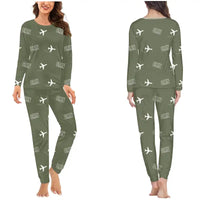 Thumbnail for Casablanca Mohammed V International Airport (CMN) Pajamas - Women Pajamas - Green Army