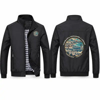 Thumbnail for Casablanca Mohammed V International Airport (CMN) Stylish Jackets - Stand Collar - Badge - Black