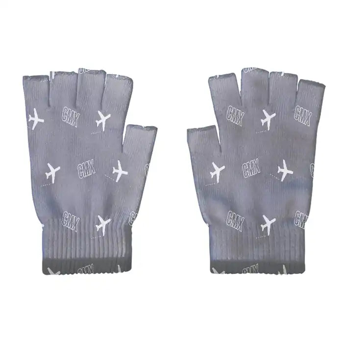Houghton County Memorial Airport (CMX) Gloves - Gloves - Cut - Pattern - Gray