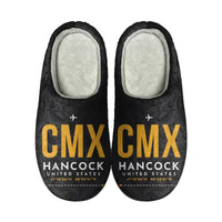 Thumbnail for Houghton County Memorial Airport (CMX) Slippers & Flip Flops - Slippers - Cotton - Code - Same - Black