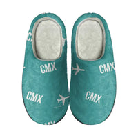 Thumbnail for Houghton County Memorial Airport (CMX) Slippers & Flip Flops - Slippers - Cotton - Pattern - Turquoise