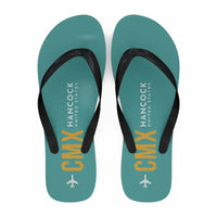 Thumbnail for Houghton County Memorial Airport (CMX) Slippers & Flip Flops - Slippers - Flip Flops - Code - Turquoise