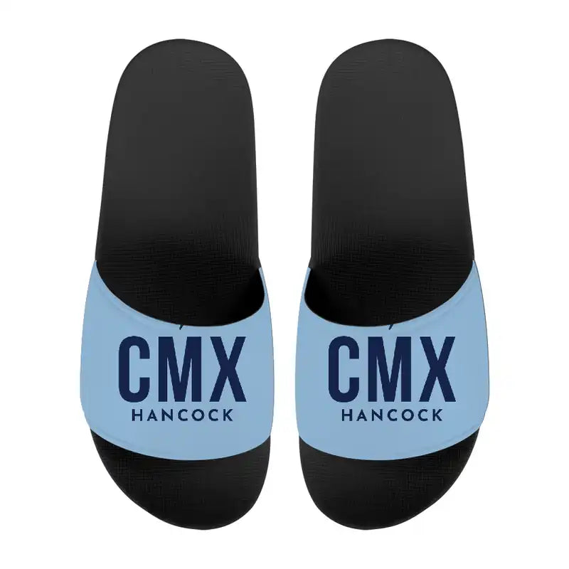 Houghton County Memorial Airport (CMX) Slippers & Flip Flops - Slippers - Sport - Code - Light Blue