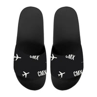 Thumbnail for Houghton County Memorial Airport (CMX) Slippers & Flip Flops - Slippers - Sport - Pattern - Black