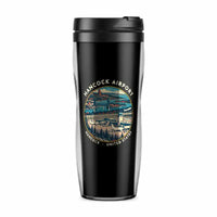 Thumbnail for Houghton County Memorial Airport (CMX) Travel Mugs - Badge - Plastic (No Holder) - Black