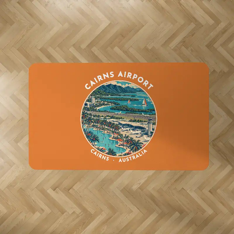 Cairns Airport (CNS) Carpets - Carpet Rectangle - Badge - Orange V2