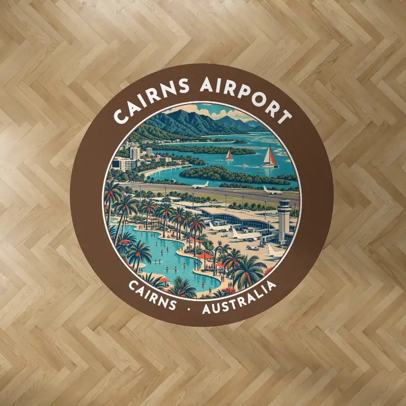 Cairns Airport (CNS) Carpets - Carpet Round - Badge - Brown V2