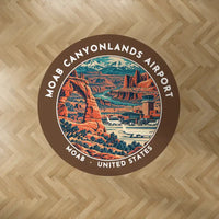 Thumbnail for Moab Canyonlands Regional Airport (CNY) Carpets - Carpet Round - Badge - Brown V2