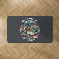 Thumbnail for Yellowstone Regional Airport (COD) Carpets - Carpet Rectangle - Badge - Dark Gray V2
