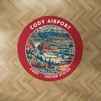 Thumbnail for Yellowstone Regional Airport (COD) Carpets - Carpet Round - Badge - Red V2