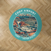 Thumbnail for Yellowstone Regional Airport (COD) Carpets - Carpet Round - Badge - Turquoise V2