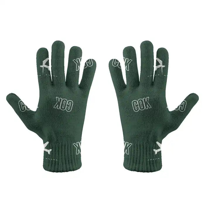 Cochin International Airport Kochi (COK) Gloves - Gloves - Full - Pattern - Dark Green