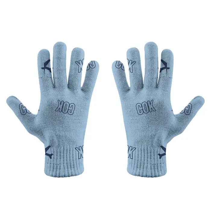 Cochin International Airport Kochi (COK) Gloves - Gloves - Full - Pattern - Light Blue