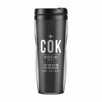 Thumbnail for Cochin International Airport Kochi (COK) Travel Mugs - ID Tag - Plastic (No Holder) - Gray
