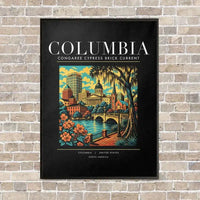 Thumbnail for COLUMBIA - Poster - Canvas Framed - Black