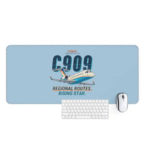 Thumbnail for COMAC C909 ARJ21-700 - Cartoon - Desk Mat - Light Blue