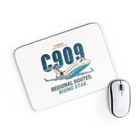 Thumbnail for COMAC C909 ARJ21-700 - Cartoon - Mouse Pad - White
