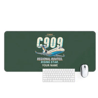 Thumbnail for COMAC C909 ARJ21-700 - Cartoon + Name - Desk Mat - Dark Green
