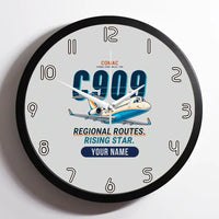 Thumbnail for COMAC C909 ARJ21-700 - Cartoon + Name - Framed - Light Gray