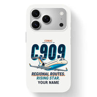 Thumbnail for COMAC C909 ARJ21-700 - Cartoon + Name - MagSafe iPhone 17 Pro - White