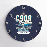 Thumbnail for COMAC C909 ARJ21-700 - Cartoon + Name - No Frame - Navy Blue