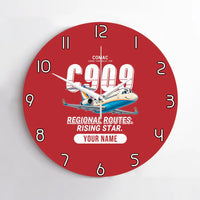 Thumbnail for COMAC C909 ARJ21-700 - Cartoon + Name - No Frame - Red