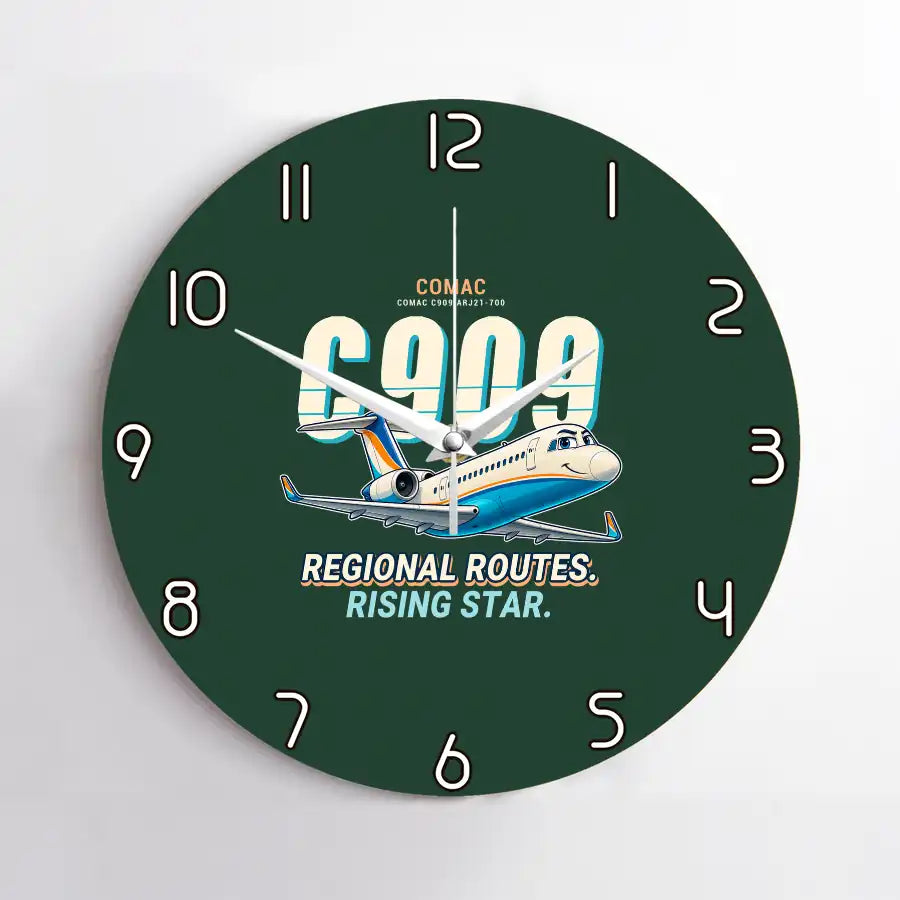 COMAC C909 ARJ21-700 - Cartoon - No Frame - Dark Green