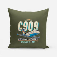 Thumbnail for COMAC C909 ARJ21-700 - Cartoon - Pillow - Green Army