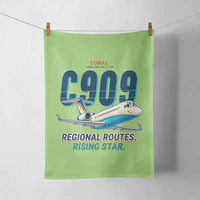 Thumbnail for COMAC C909 ARJ21-700 - Cartoon - Towel - Light Green