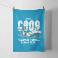 Thumbnail for COMAC C909 ARJ21-700 - Cartoon - Towel - Turquoise