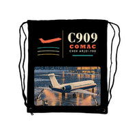 Thumbnail for COMAC C909 ARJ21-700 - Drawstring Bag - Classic - Black