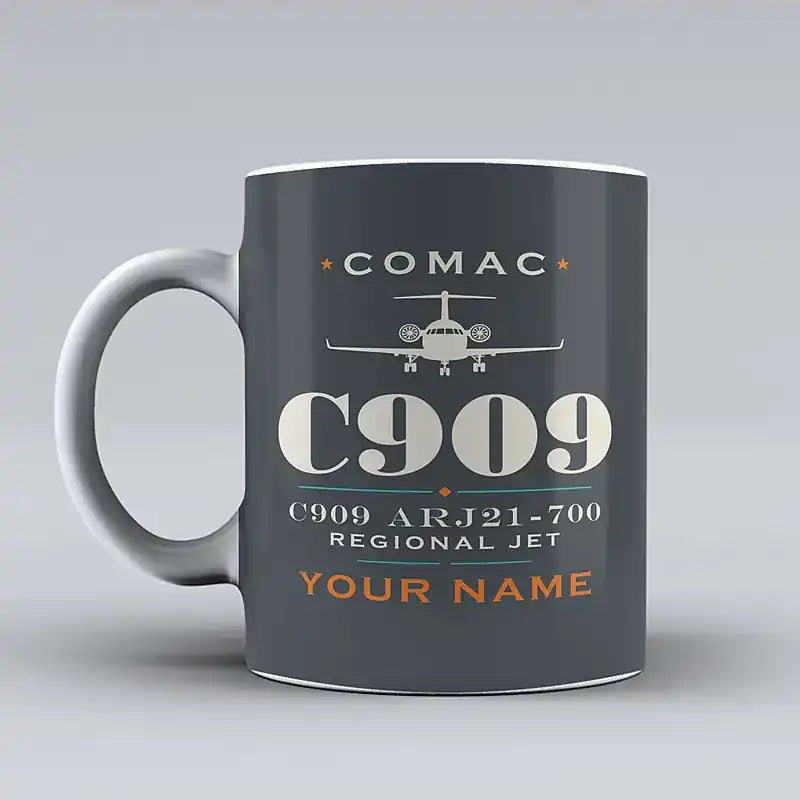 COMAC C909 ARJ21-700 - Heritage + Name - Mug - Gray