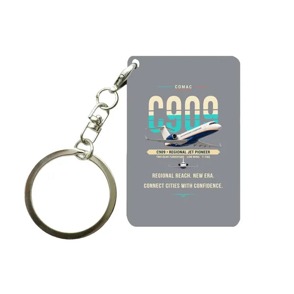 COMAC C909 ARJ21-700 - Original - Key Chain - Gray