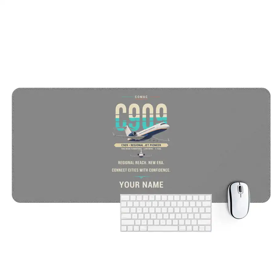 COMAC C909 ARJ21-700 - Original + Name - Desk Mat - Gray