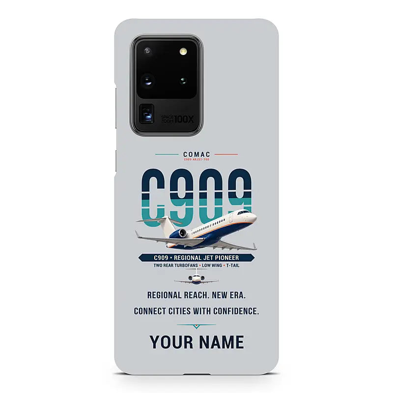 COMAC C909 ARJ21-700 - Original + Name - Samsung Case - Light Gray