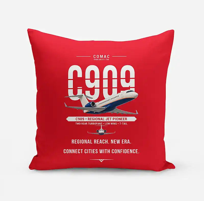COMAC C909 ARJ21-700 - Original - Pillow - Red