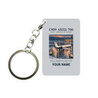 Thumbnail for COMAC C909 ARJ21-700 - Poster + Name - Key Chain - Light Gray