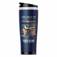 Thumbnail for COMAC C909 ARJ21-700 - Poster + Name - Stainless Steel (No Holder) - Dark Blue