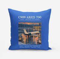 Thumbnail for COMAC C909 ARJ21-700 - Poster - Pillow - Blue