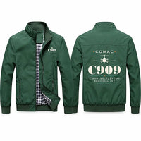 Thumbnail for COMAC C909 ARJ21-700 Stylish Jackets - Stand Collar - Heritage - Green