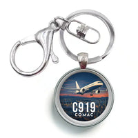 Thumbnail for COMAC C919 - 3D - Circle Key Chain - Full Print