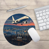 Thumbnail for COMAC C919 - 3D + Name - Round Mouse Pad - Full Print