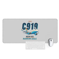 Thumbnail for COMAC C919 - Cartoon - Desk Mat - Light Gray
