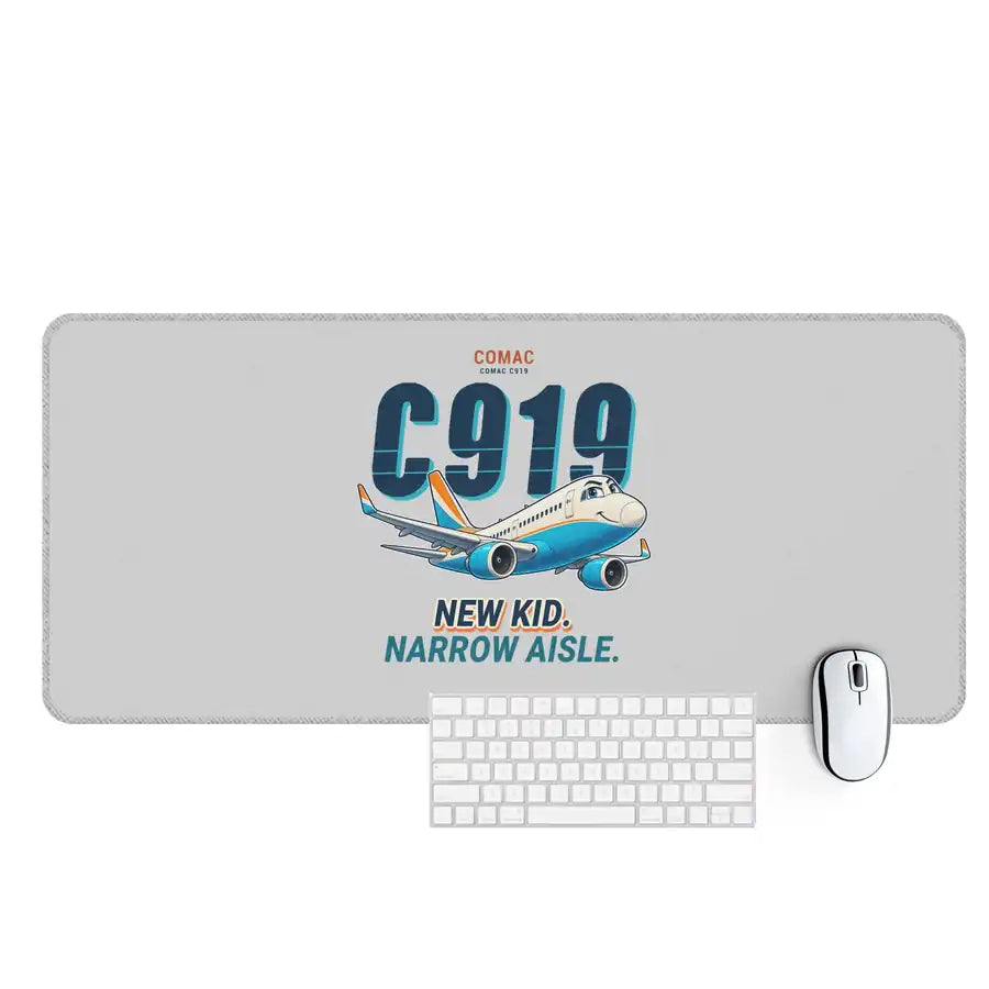 COMAC C919 - Cartoon - Desk Mat - Light Gray