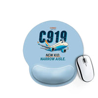 Thumbnail for COMAC C919 - Cartoon - Ergonomic Mouse Pad - Light Blue