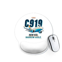 Thumbnail for COMAC C919 - Cartoon - Ergonomic Mouse Pad - White