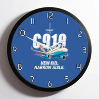 Thumbnail for COMAC C919 - Cartoon - Framed - Blue