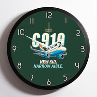 Thumbnail for COMAC C919 - Cartoon - Framed - Dark Green