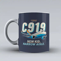 Thumbnail for COMAC C919 - Cartoon - Mug - Dark Blue