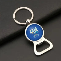 Thumbnail for COMAC C919 - Cartoon + Name - Bottle Opener Key Chain - Blue